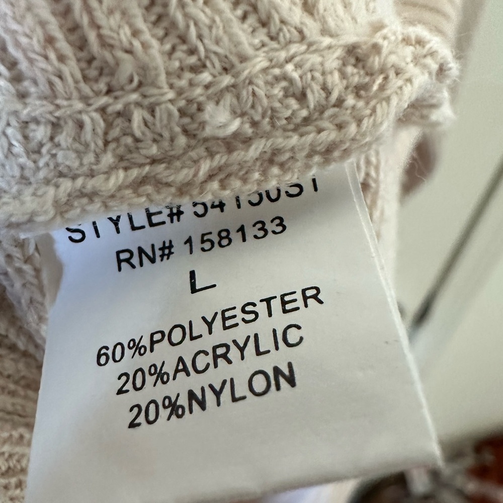 STACCATO Tan Large Ribbed Top. - Picture 7 of 7
